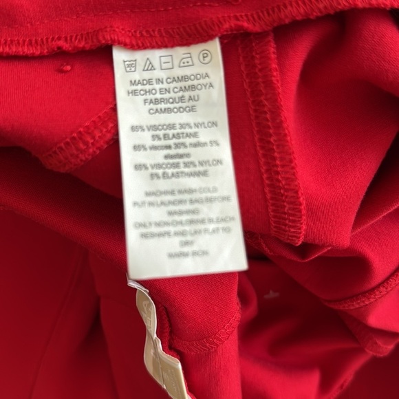 Michael Kors Red Women's Pull on Pants SZ S Slit Leg - Picture 6 of 7